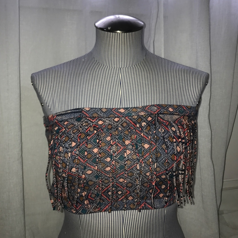 Fringe Aztec festival bandeau top